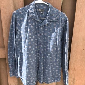 Men’s Zara navy button down shirt